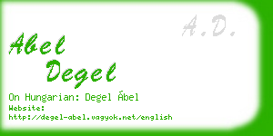 abel degel business card